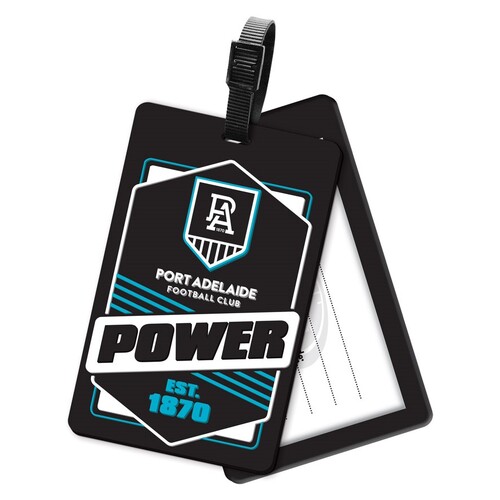 Port Adelaide Power Rubber Luggage Tag
