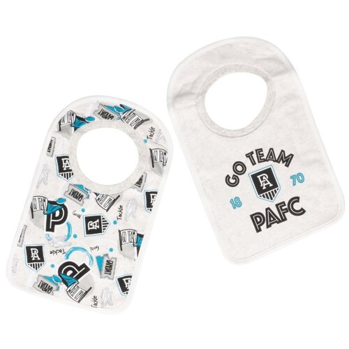 Port Adelaide Power Baby Go Team Bibs 2 Pk
