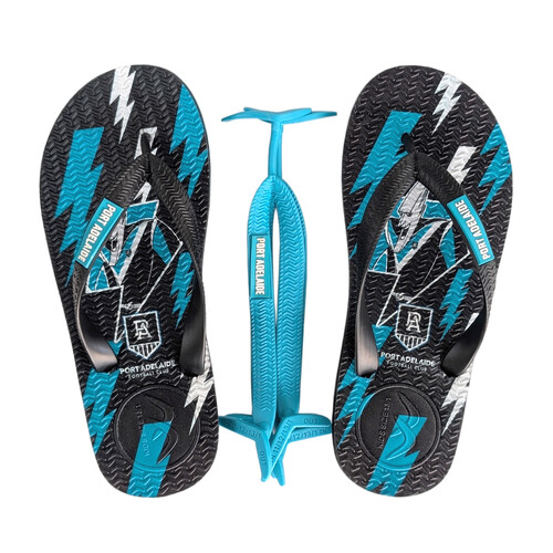 Port Adelaide Power Kids Boomerangz Thongs w/extra Straps