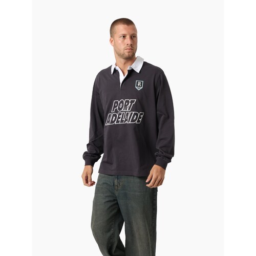 Port Adelaide Power Unisex Long Sleeve Polo 