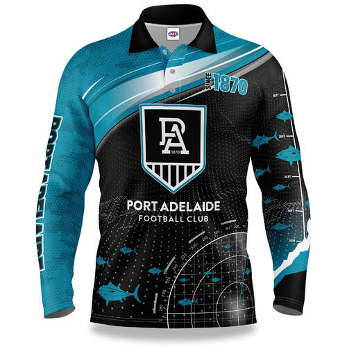 Port Adelaide Power Fish Finder Fishing Shirt