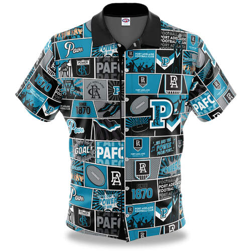 Port Adelaide Power Pop Art Button Up Shirt