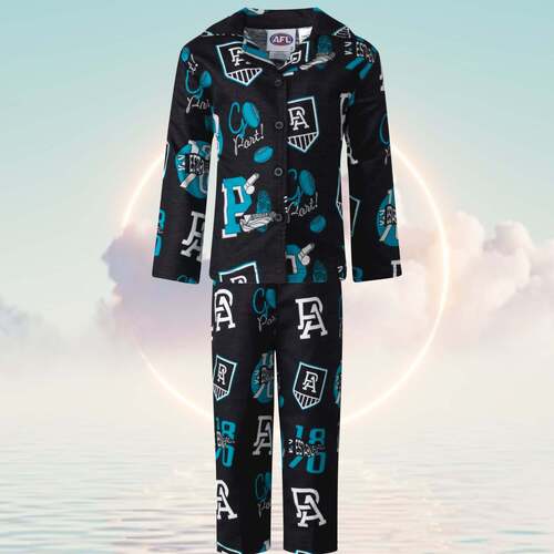 Port Adelaide Power Toddlers Flannel PJ Set