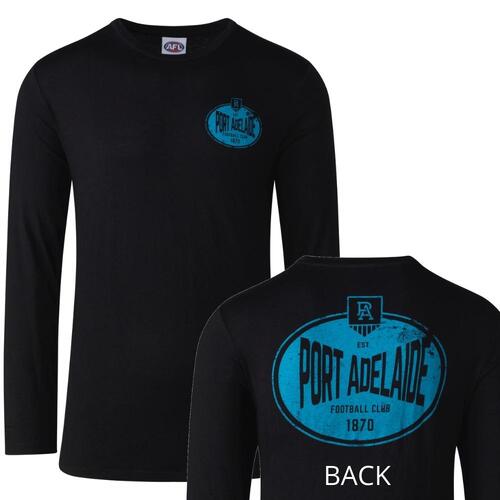 Port Adelaide Power Mens Supporter Long Sleeve Tee