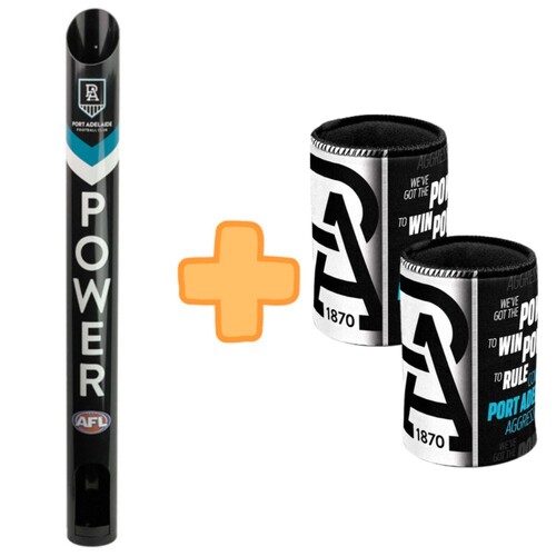 Port Adelaide Power Stubby Holder Dispenser Bonus Pack