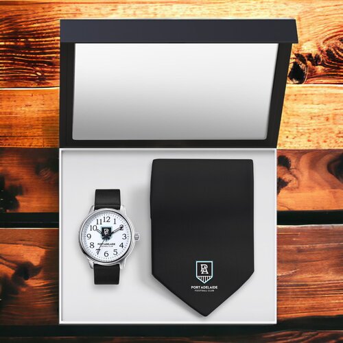 Port Adelaide Power Watch and Tie Gift Set