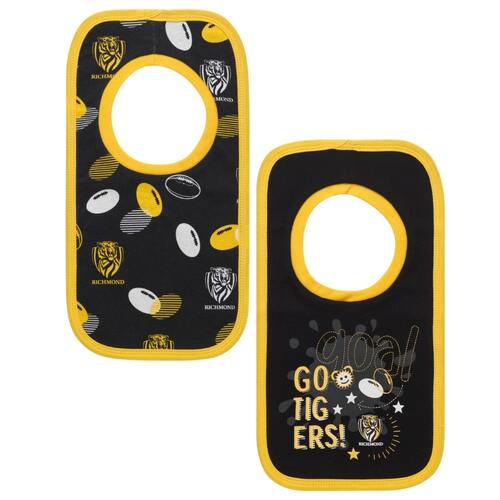 Richmond Tigers Babies Bibs 2 Pack