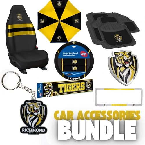 Richmond Tigers Deluxe Car Accessories Bundle