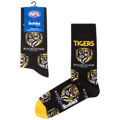 Richmond Tigers Foot-ies Organic Cotton Socks