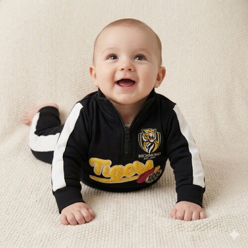 Richmond Tigers  Baby 1/4 Zip Tracksuit Set 