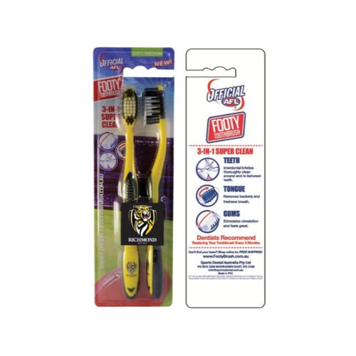 Richmond Tigers Toothbrush Twin Pack