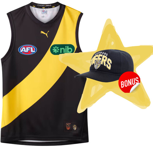 Richmond Tigers Puma Adults Home Guernsey + Free Cap