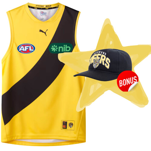 Richmond Tigers Puma Adults Away Guernsey + Free Cap