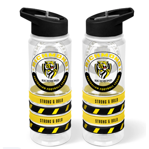 Richmond Tigers Tritan Sports Bottle with Wrist Bands