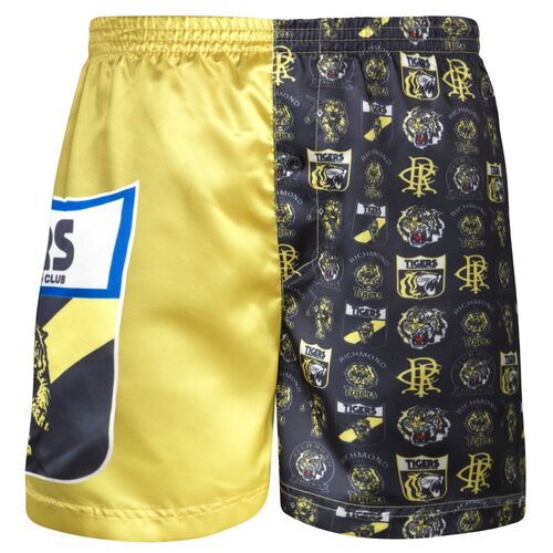 Richmond Tigers Mens Satin Boxer Shorts