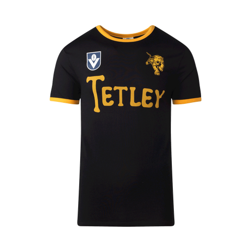 Richmond Tigers Mens TETLEY Black Throwback Tee