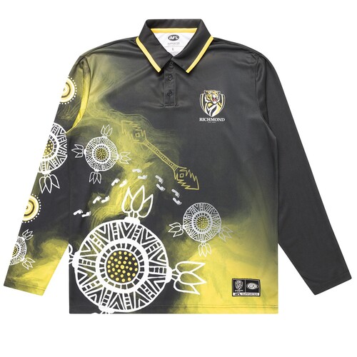 Richmond Tigers Indigenous Mens Long Sleeve Polo
