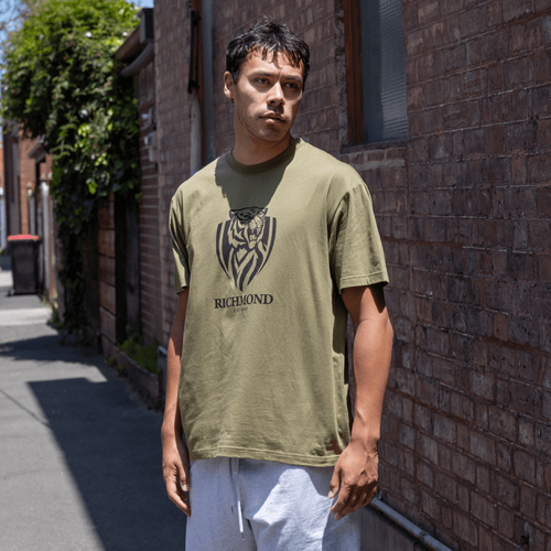 Richmond Tigers Olive Logo Adults Tee