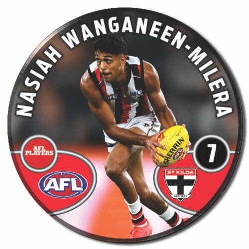 St Kilda Saints 2026 Player Action Badge - WANGANEEN-MILERA