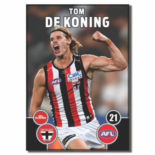 St Kilda Saints 2026 Player Action Magnet - DE KONING