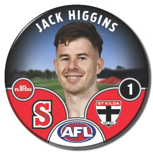 St Kilda Saints 2025 Player Pin Badge - HIGGINS