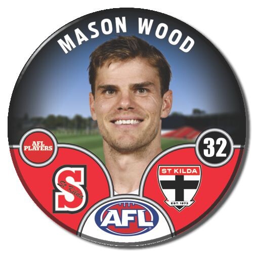 St Kilda Saints 2025 Player Pin Badge - WOOD