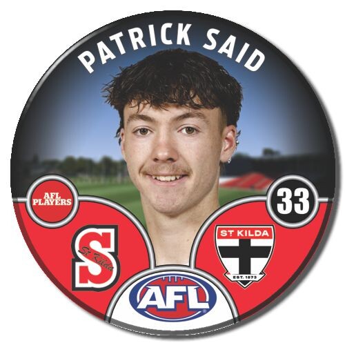 St Kilda Saints 2025 Player Pin Badge - SAID