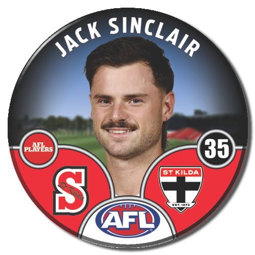 St Kilda Saints 2025 Player Pin Badge - SINCLAIR