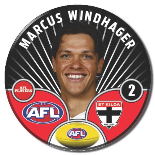 St Kilda Saints 2026 Player Pin Badge - WINDHAGER