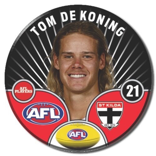 St Kilda Saints 2026 Player Pin Badge - DE KONING