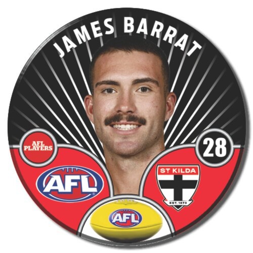 St Kilda Saints 2026 Player Pin Badge - BARRAT
