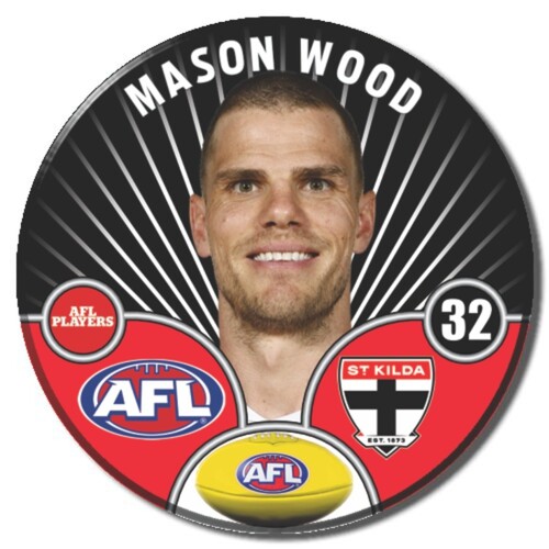 St Kilda Saints 2026 Player Pin Badge - WOOD