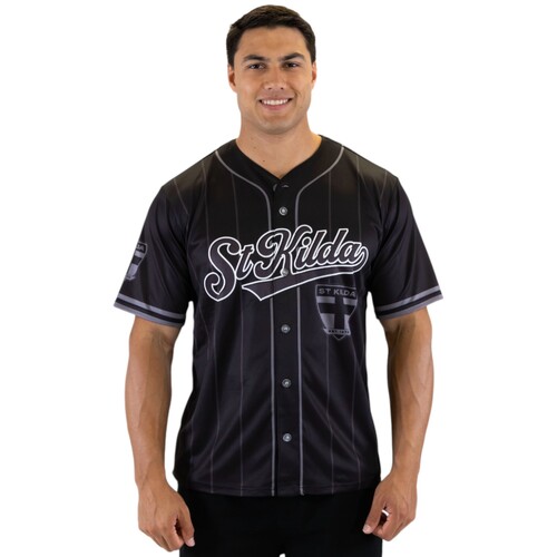 St Kilda Saints Blackout Baseball Shirt