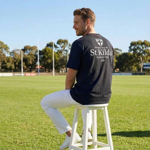 St Kilda Saints Mens Multi Logo Tee