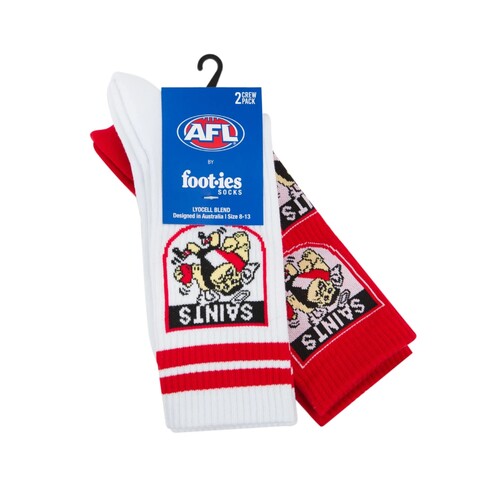 St Kilda Saints Retro Sneaker Sock 2 Pack