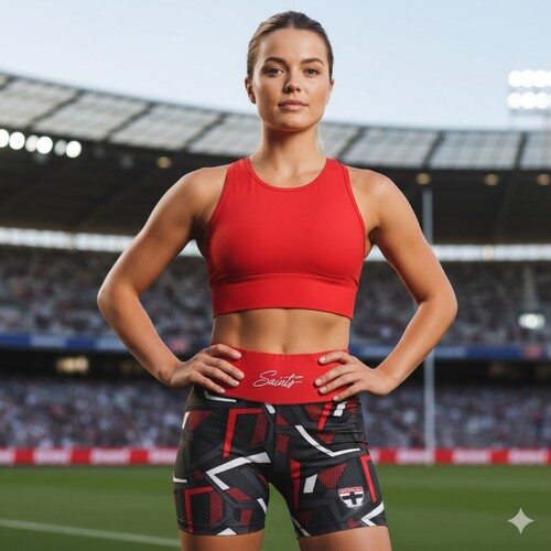 St Kilda Saints Womens Voltra Exercise Shorts 