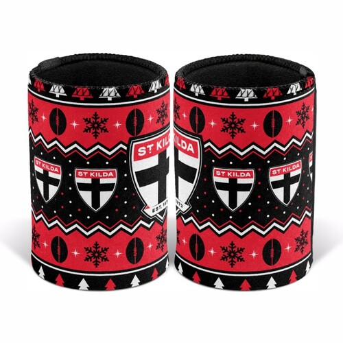 St Kilda Saints Christmas Stubby Holder