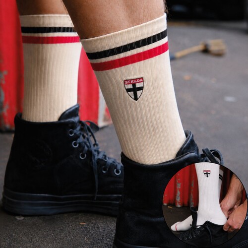 St Kilda Saints Sneaker Socks 2 Pack Gift Box