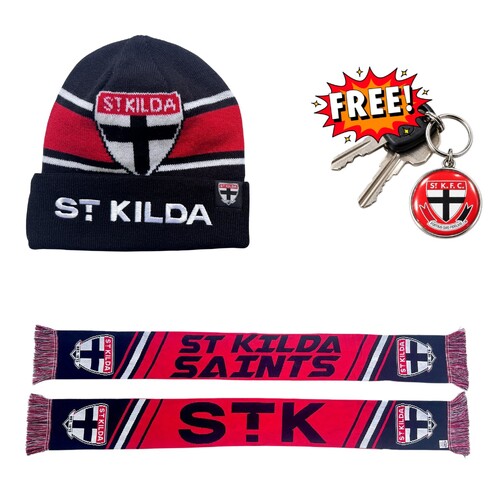 St Kilda Saints Scarf and Beanie Bundle