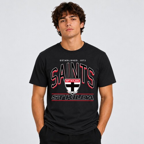 St Kilda Saints Mens Arch Stack Tee 