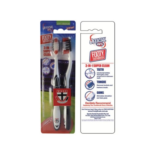 St Kilda Saints Toothbrush Twin Pack