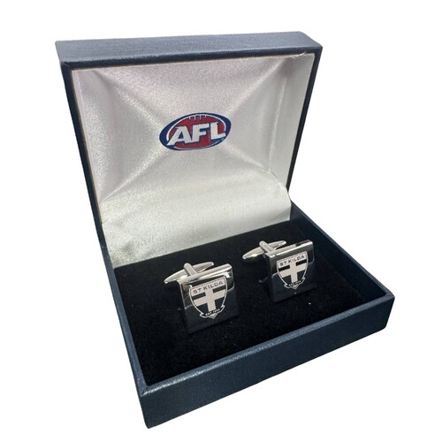 St Kilda Saints Silver Etched Cufflinks