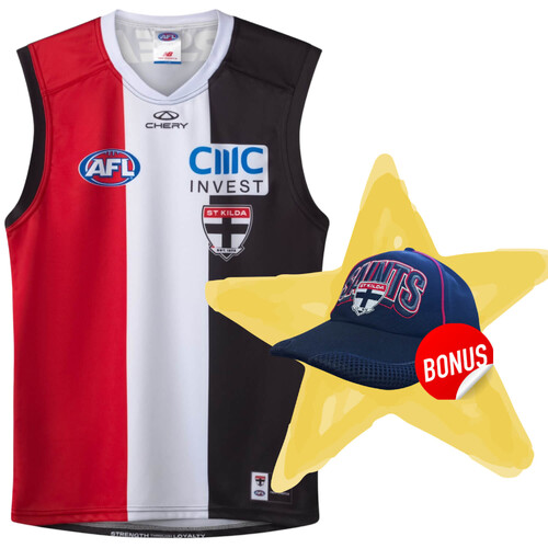 St Kilda Saints New Balance Adults Home Guernsey + Free Cap