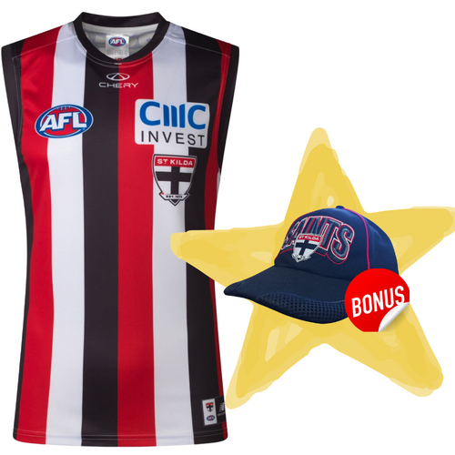 St Kilda Saints New Balance Adults Away Guernsey + Free Cap