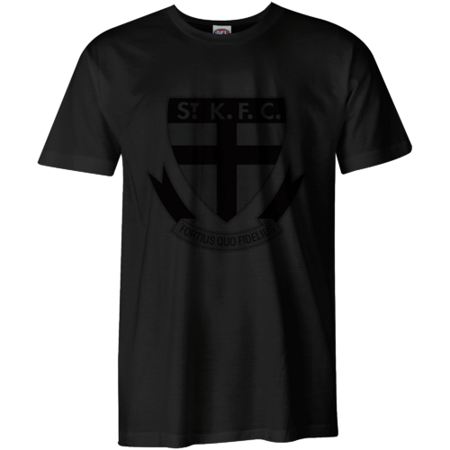 St Kilda Saints Mens Stealth Black Tee