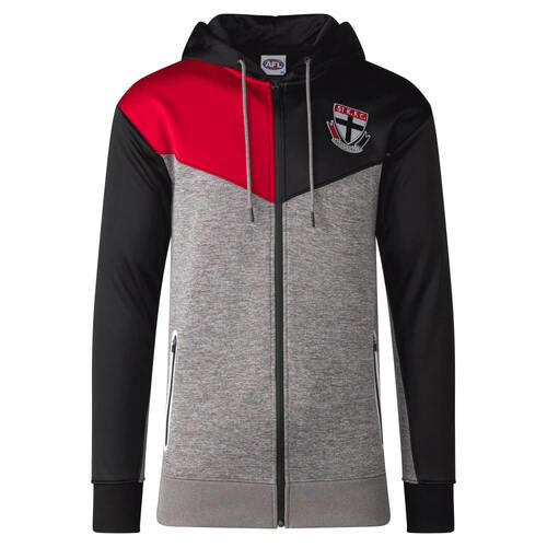St Kilda Saints Mens Premium Zipped Hood