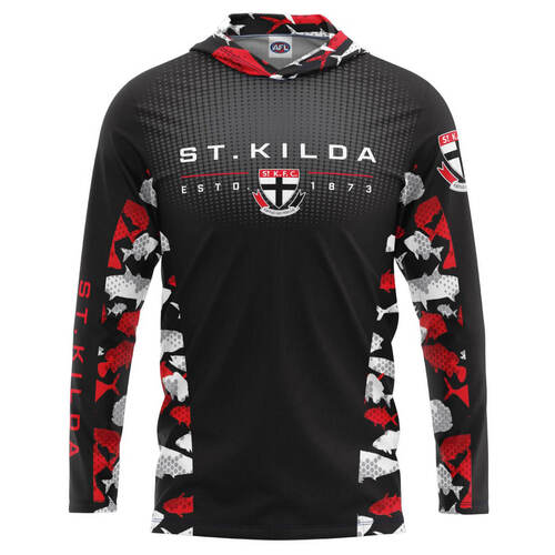 St Kilda Saints Adults Hooded Fishing Shirt