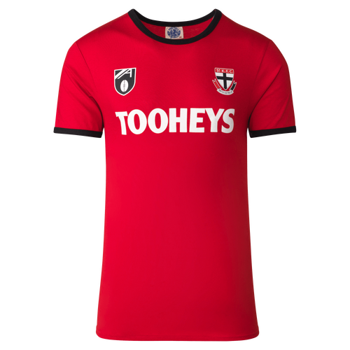 St Kilda Saints Mens TOOHEYS Red Throwback Tee