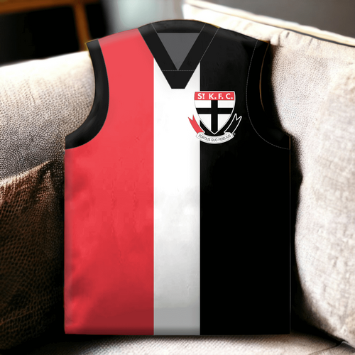 St Kilda Saints Guernsey Shaped Cushion