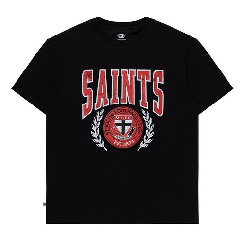 St Kilda Saints Mens Arch Graphic Tee Black